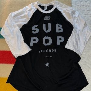 SUBPOP RECORDS Seattle WA Baseball Shirt